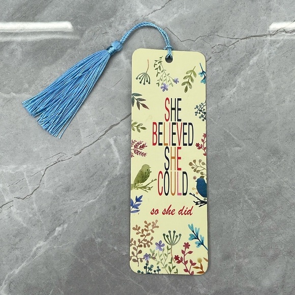 Tassel Bookmark “She Believed She Could So She Did” - Picture 1 of 10